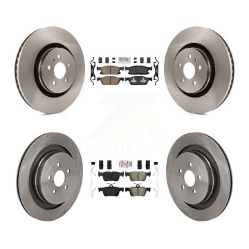Front Ceramic Rear Semi-Metallic Pads And Disc Brake Rotors Kit For Lincoln Nautilus K8A-107742