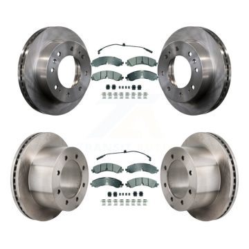 Front Rear Semi-Metallic Pad & Brake Rotor Kit For GMC Sierra 3500 HD Chevrolet Silverado K8A-107751