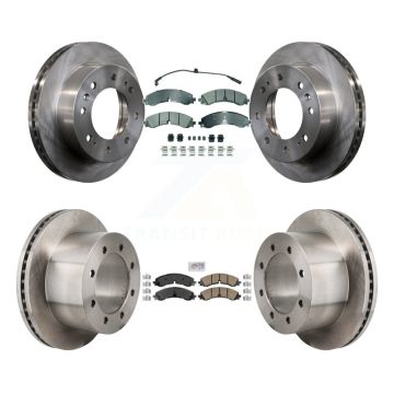 Front Semi-Metallic Rear Ceramic Pad And Brake Rotor Kit For GMC Sierra 3500 HD Chevrolet K8A-107752