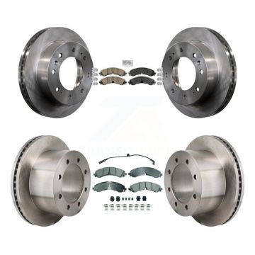 Front Ceramic Rear Semi-Metallic Pad And Brake Rotor Kit For GMC Sierra 3500 HD Chevrolet K8A-107753