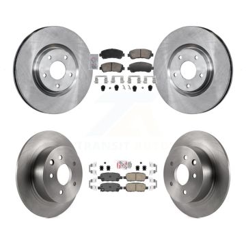 Front Rear Ceramic Pads And Disc Brake Rotors Kit For 2007-2012 Nissan Sentra SE-R Spec V K8A-107757