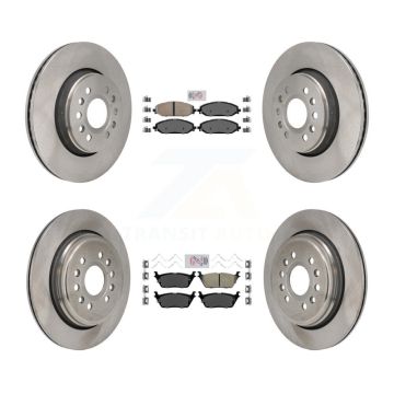Front Rear Ceramic Pads And Disc Brake Rotors Kit For Ram 1500 Jeep Wagoneer Grand L K8A-107801