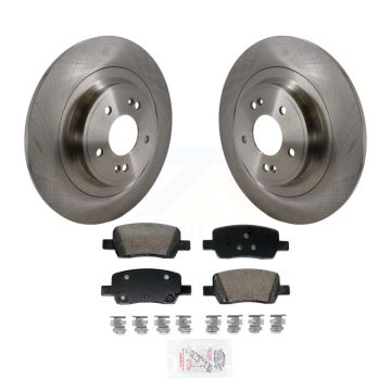 Rear Disc Brake Rotors And Ceramic Pads Kit For 2022-2023 Kia Carnival Hyundai Santa Cruz K8A-107908