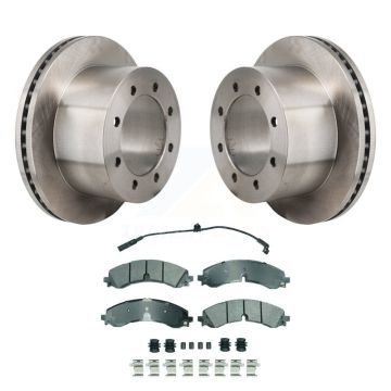 Rear Disc Brake Rotors & Semi-Metallic Pad Kit For GMC Sierra 3500 HD Chevrolet Silverado K8A-107923