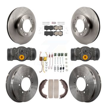 Front Rear Brake Rotor Ceramic Pad And Drum Kit (9Pc) For Toyota Tacoma With 6 Lug Wheels K8A-107989