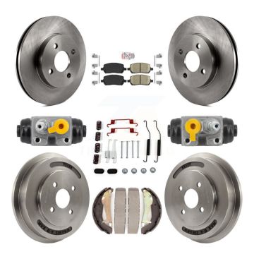 Front Rear Disc Brake Rotors Ceramic Pad & Drum Kit (9Pc) For Chevrolet Cobalt Pontiac G5 K8A-107994