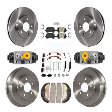 Front Rear Disc Brake Rotors Ceramic Pads And Drum Kit (9Pc) For Chevrolet HHR K8A-107998