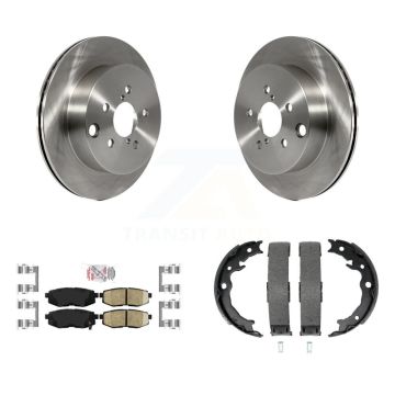 Rear Disc Rotors Ceramic Pads Parking Brake Shoes Kit For 2014-2018 Subaru Forester 2.0L K8A-108009