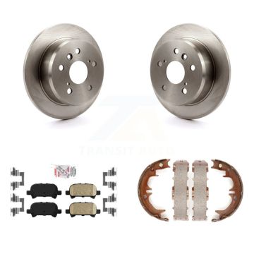 Rear Disc Rotors Ceramic Pads And Parking Brake Shoes Kit For Toyota Camry Solara Avalon K8A-108015
