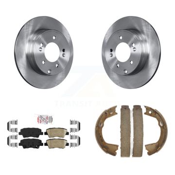 Rear Disc Rotors Ceramic Pads Parking Shoes Kit For Kia Optima With Manual Brake K8A-108089