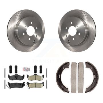 Rear Disc Rotors Ceramic Pads And Parking Shoes Kit For 2004 Nissan Pathfinder From 08 04 K8A-108386