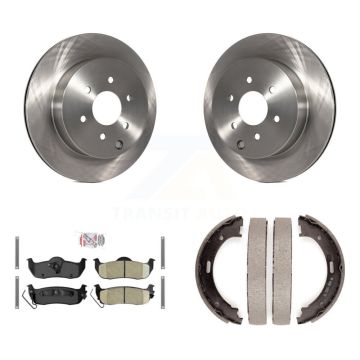 Rear Disc Rotors Ceramic Pads And Parking Shoes Kit For 2004 Nissan Pathfinder From 08 04 K8A-108387