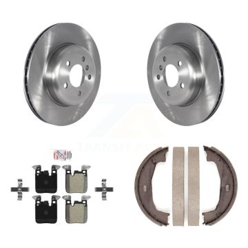 Rear Disc Rotors Semi-Metallic Pads And Parking Brake Shoes Kit For BMW 428i xDrive 328i K8A-108477