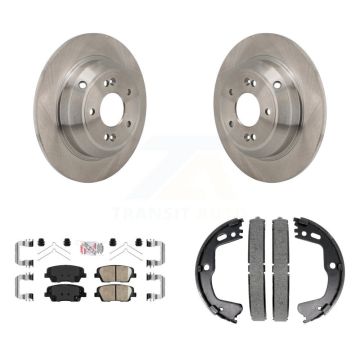 Rear Disc Rotors Ceramic Pads And Parking Brake Shoes Kit For Kia Stinger Genesis G70 K8A-108517
