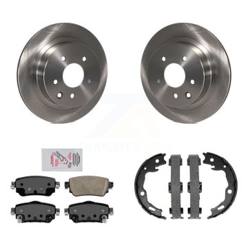 Rear Disc Rotors Ceramic Pads And Parking Brake Shoes Kit For 2019 Nissan Rogue Sport S K8A-108535