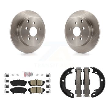 Rear Disc Rotors Ceramic Pads And Parking Brake Shoes Kit For Toyota Prius V Mirai K8A-108573