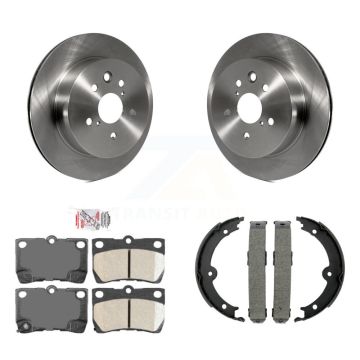 Rear Disc Rotors Ceramic Pads Parking Shoes Kit For Lexus IS250 IS350 GS350 GS300 GS450h K8A-108613