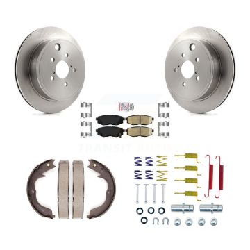 Rear Disc Rotors Ceramic Pads Parking Brake Shoes Hardware Kit For Subaru Outback Legacy K8A-108622