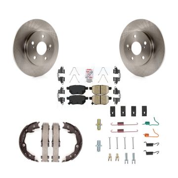 Rear Disc Rotors Ceramic Pads Parking Shoes & Hardware Kit For Toyota Matrix Pontiac Vibe K8A-108755