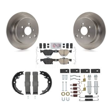 Rear Disc Rotors Ceramic Pads Parking Brake Shoes And Hardware Kit For Subaru Crosstrek K8A-109098