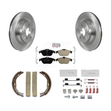 Rear Disc Rotors Semi-Metallic Pads Parking Shoes And Hardware Kit For Mercedes-Benz E550 K8A-109117
