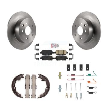 Rear Disc Rotors Ceramic Pads Parking Brake Shoes And Hardware Kit For Nissan Sentra Juke K8A-109138