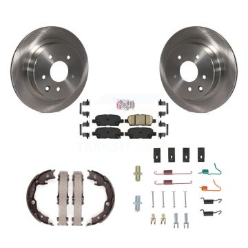 Rear Disc Rotors Ceramic Pads Parking Brake Shoes And Hardware Kit For Nissan LEAF Juke K8A-109140