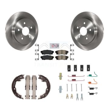 Rear Disc Rotors Ceramic Pads Parking Brake Shoes And Hardware Kit For Toyota Camry K8A-109232
