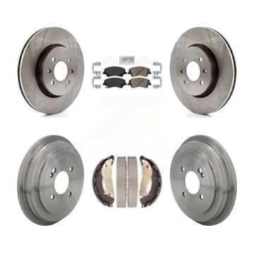 Front Rear Disc Brake Rotors Ceramic Pads And Drum Kit For Kia Rio Hyundai Accent K8A-109242