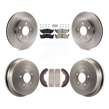 Front Rear Disc Brake Rotors Semi-Metallic Pads And Drum Kit For Chrysler Grand Voyager K8A-109244