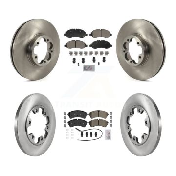Front Rear Semi-Metallic Pads And Disc Brake Rotors Kit For 2023 Ford Transit-350 HD RWD K8A-109254