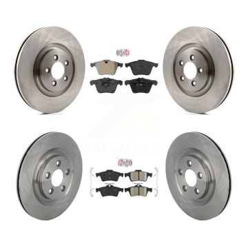 Front Semi-Metallic Rear Ceramic Pad & Brake Rotors Kit For 2016 Jaguar XJ Base with 3.0L K8A-109265