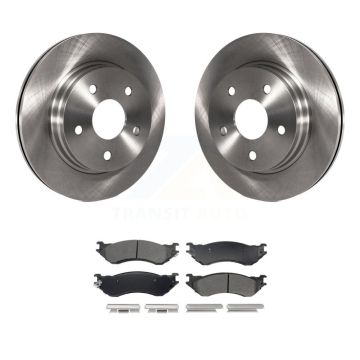 Front Disc Brake Rotors And Semi-Metallic Pads Kit For Dodge Ram 1500 Durango K8A-109304
