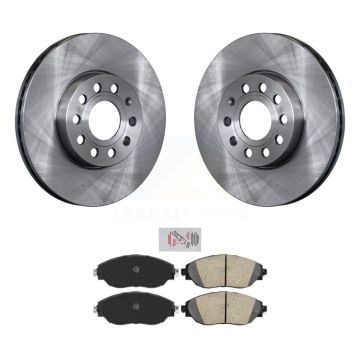 Front Brake Rotor Ceramic Pad Kit For 22 Volkswagen Jetta With 288mm Diameter K8A-109311