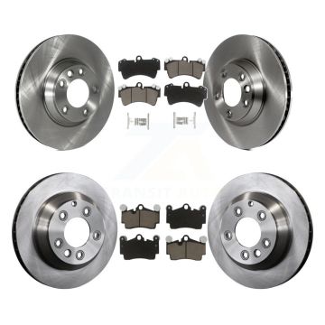 Front Rear Disc Brake Rotors And Ceramic Pads Kit (6Pc) For Audi Q7 Volkswagen Touareg K8C-100008