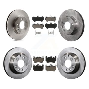 Front Rear Disc Brake Rotors And Ceramic Pads Kit (6Pc) For Volkswagen Touareg K8C-100009
