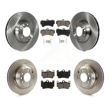 Front Rear Brake Rotor & Ceramic Pad Kit (6Pc) For Audi Q7 With 358mm Diameter K8C-100011