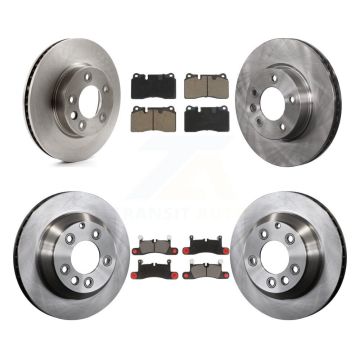 Front Rear Disc Brake Rotors And Ceramic Pads Kit (6Pc) For Volkswagen Touareg K8C-100013