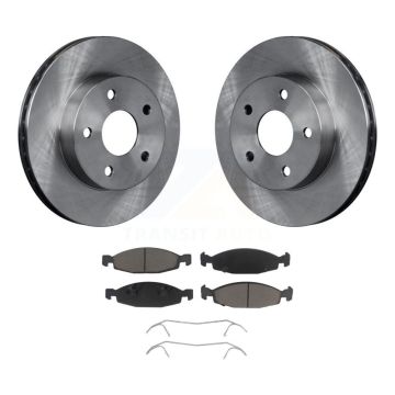 Front Brake Rotors Ceramic Pad Kit For 99-02 Jeep Grand Cherokee With Teves & ATE Caliper K8C-100030
