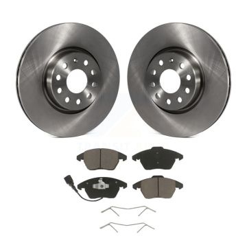 Front Brake Rotor Ceramic Pad Kit For Volkswagen Jetta Beetle Audi GTI Golf Eos Passat CC K8C-100049