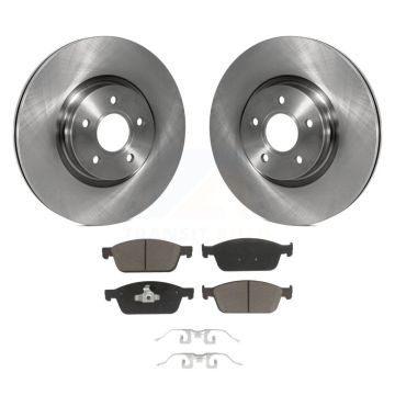 Front Brake Rotor & Ceramic Pad Kit For 2013-2018 Ford Focus ST With 320mm Diameter K8C-100062