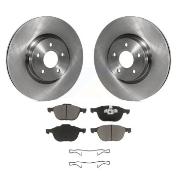 Front Disc Brake Rotors & Ceramic Pad Kit For 2014 Ford Transit Connect 104.8" wheel base K8C-100063