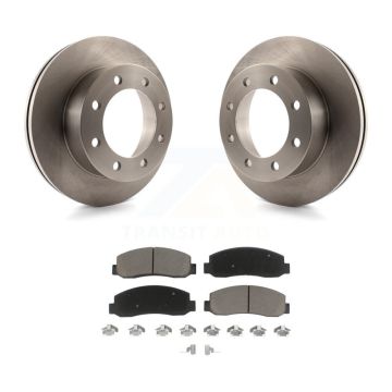 Front Disc Brake Rotors And Ceramic Pads Kit For Ford F-350 Super Duty F-450 K8C-100101