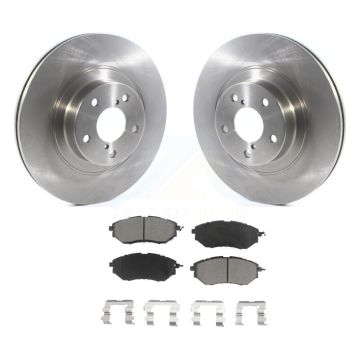 Front Brake Rotors Ceramic Pad Kit For 2009 Subaru Legacy With 292mm Diameter Rotor K8C-100191