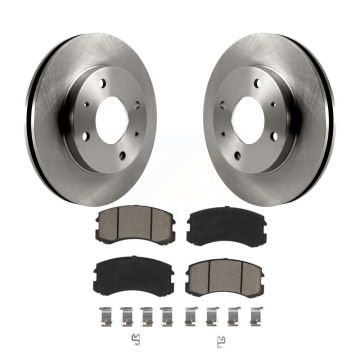 Front Disc Brake Rotors And Ceramic Pads Kit For Mitsubishi Lancer K8C-100273