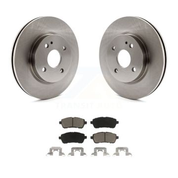 Front Disc Brake Rotors And Ceramic Pads Kit For 2011-2014 Mazda 2 K8C-100292