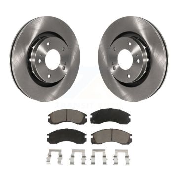 Front Disc Brake Rotors And Ceramic Pads Kit For Mitsubishi Outlander PHEV Lancer K8C-100321