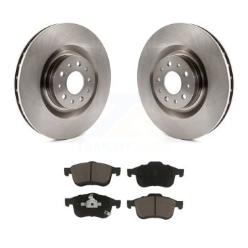 Front Disc Brake Rotors And Ceramic Pads Kit For 2014-2020 Fiat 500L K8C-100391