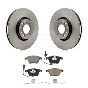 Front Brake Rotor Ceramic Pad Kit For 2010-2011 Saab 9-3X With 314mm Diameter K8C-100394