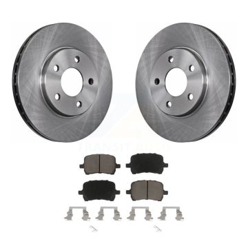 Front Disc Brake Rotors And Ceramic Pads Kit For Chevrolet Malibu Pontiac G6 K8C-100451